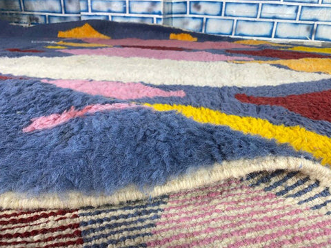 Beni ourain rug- Moroccan Rug- Custom size rug-Berber Rug - Custom rug- rugs for living room, Genuine lamb wool- Contemporary rug- All wool