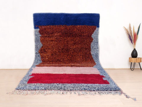 Beni ourain rug- Moroccan Rug- Custom size rug-Berber Rug - Custom rug- rugs for living room, Genuine lamb wool- Contemporary rug- All wool