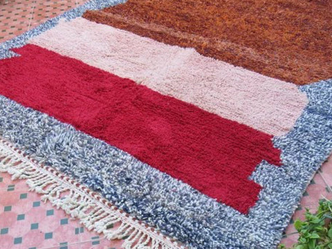 Beni ourain rug- Moroccan Rug- Custom size rug-Berber Rug - Custom rug- rugs for living room, Genuine lamb wool- Contemporary rug- All wool