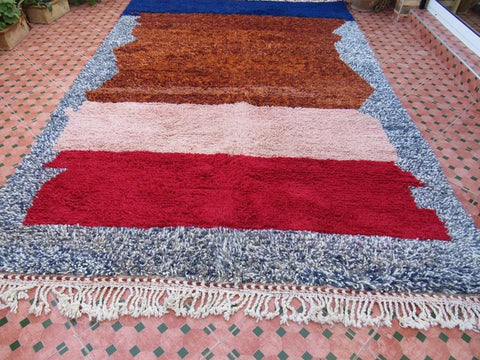 Beni ourain rug- Moroccan Rug- Custom size rug-Berber Rug - Custom rug- rugs for living room, Genuine lamb wool- Contemporary rug- All wool