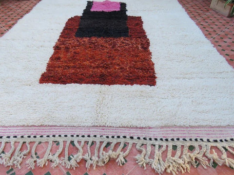 Beni ourain rug- Moroccan Rug- Custom size rug-Berber Rug - Custom rug- rugs for living room, Genuine lamb wool- Contemporary rug- All wool