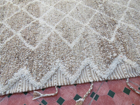Beni ourain rug- Moroccan Rug- Custom size rug-Berber Rug - Custom rug- rugs for living room, Genuine lamb wool- Contemporary rug- All wool