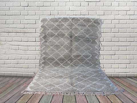 Beni ourain rug- Moroccan Rug- Custom size rug-Berber Rug - Custom rug- rugs for living room, Genuine lamb wool- Contemporary rug- All wool