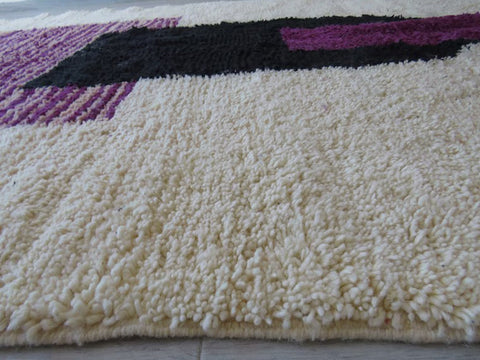 Beni ourain rug- Moroccan Rug- Custom size rug-Berber Rug - Custom rug- rugs for living room, Genuine lamb wool- Contemporary rug- All wool