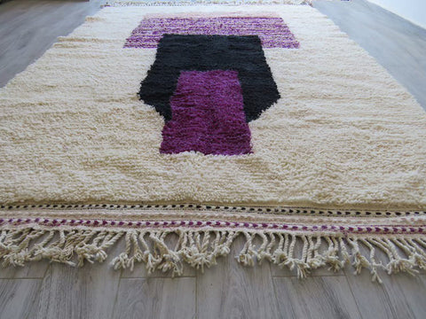 Beni ourain rug- Moroccan Rug- Custom size rug-Berber Rug - Custom rug- rugs for living room, Genuine lamb wool- Contemporary rug- All wool