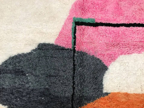 Beni ourain rug- Moroccan Rug- Custom size rug-Berber Rug - Custom rug- rugs for living room, Genuine lamb wool- Contemporary rug- All wool