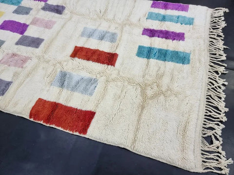 Beni ourain rug- Moroccan Rug- Custom size rug-Berber Rug - Custom rug- rugs for living room, Genuine lamb wool- Contemporary rug- All wool