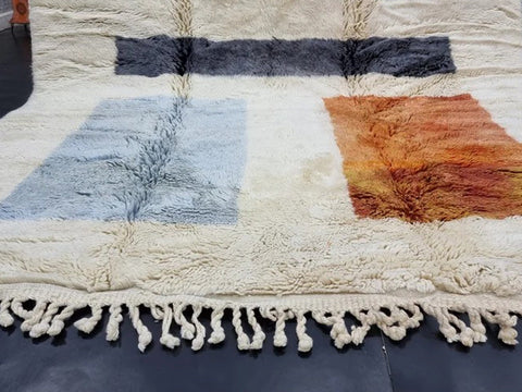 Beni ourain rug- Moroccan Rug- Custom size rug-Berber Rug - Custom rug- rugs for living room, Genuine lamb wool- Contemporary rug- All wool