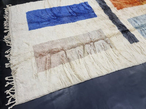 Beni ourain rug- Moroccan Rug- Custom size rug-Berber Rug - Custom rug- rugs for living room, Genuine lamb wool- Contemporary rug- All wool