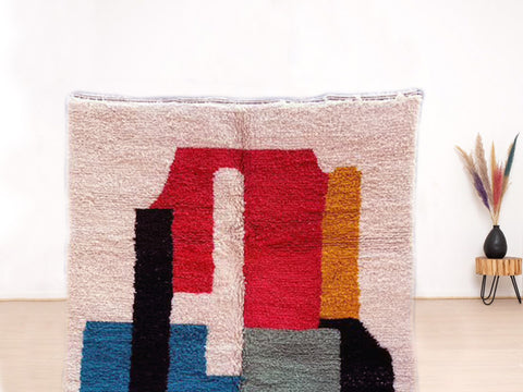 Beni ourain rug- Moroccan Rug- Custom size rug-Berber Rug - Custom rug- rugs for living room, Genuine lamb wool- Contemporary rug- All wool