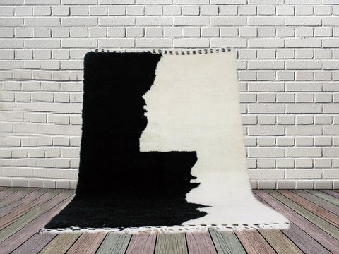 Beni ourain rug- Moroccan Rug- Custom size rug-Berber Rug - Custom rug- rugs for living room, Genuine lamb wool- Contemporary rug- All wool