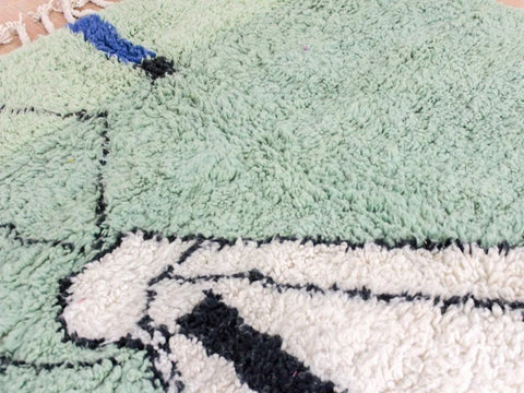 Beni ourain rug- Moroccan Rug- Custom size rug-Berber Rug - Custom rug- rugs for living room, Genuine lamb wool- Contemporary rug- All wool