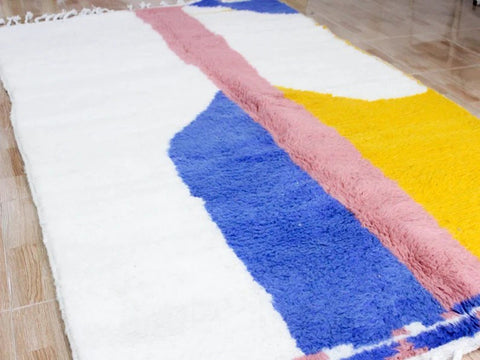 Beni ourain rug- Moroccan Rug- Custom size rug-Berber Rug - Custom rug- rugs for living room, Genuine lamb wool- Contemporary rug- All wool