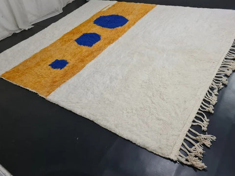 Beni ourain rug- Moroccan Rug- Custom size rug-Berber Rug - Custom rug- rugs for living room, Genuine lamb wool- Contemporary rug- All wool