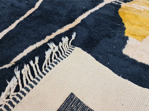 Beni ourain rug- Moroccan Rug- Custom size rug-Berber Rug - Custom rug- rugs for living room, Genuine lamb wool- Contemporary rug- All wool