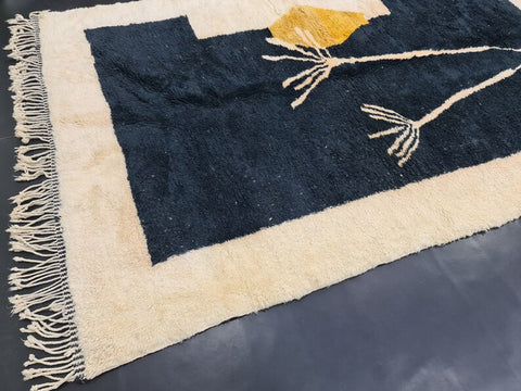 Beni ourain rug- Moroccan Rug- Custom size rug-Berber Rug - Custom rug- rugs for living room, Genuine lamb wool- Contemporary rug- All wool