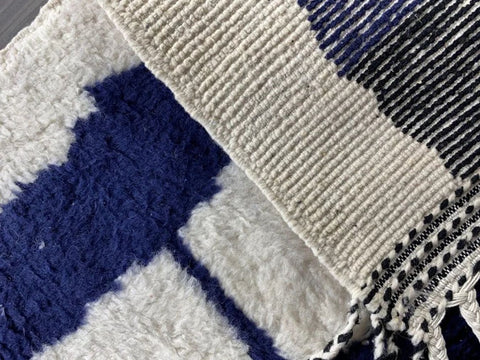 Beni ourain rug- Moroccan Rug- Custom size rug-Berber Rug - Custom rug- rugs for living room, Genuine lamb wool- Contemporary rug- All wool