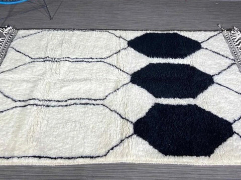 Beni ourain rug- Moroccan Rug- Custom size rug-Berber Rug - Custom rug- rugs for living room, Genuine lamb wool- Contemporary rug- All wool