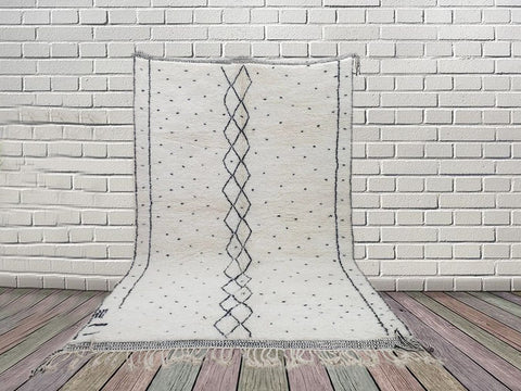 Beni ourain rug- Moroccan Rug- Custom size rug-Berber Rug - Custom rug- rugs for living room, Genuine lamb wool- Contemporary rug- All wool