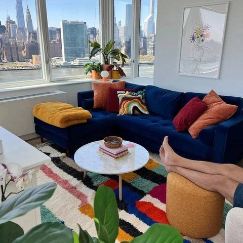 Beni ourain rug- Moroccan Rug- Custom size rug-Berber Rug - Custom rug- rugs for living room- Azilal Rug- Contemporary rug- All wool