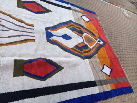 Amazing Beni Ourain Rug, Moroccan Handmade Carpet, Artistic Tribal Rug, Berber Wool Rug, Tapis berbere, Dotted Beniourain Rug