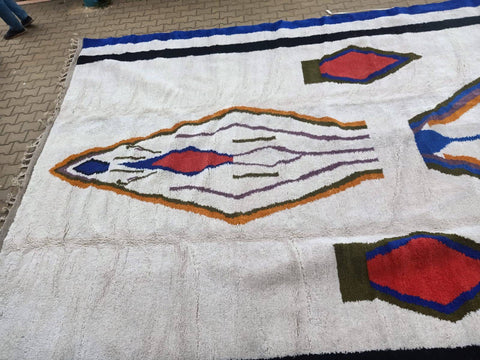 Amazing Beni Ourain Rug, Moroccan Handmade Carpet, Artistic Tribal Rug, Berber Wool Rug, Tapis berbere, Dotted Beniourain Rug