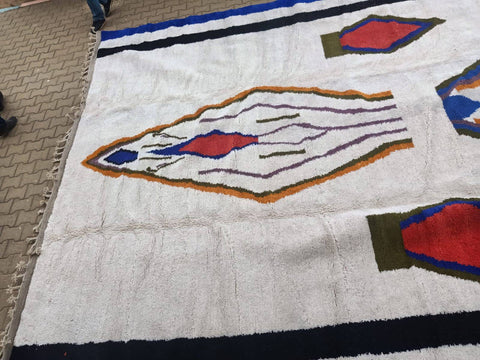 Amazing Beni Ourain Rug, Moroccan Handmade Carpet, Artistic Tribal Rug, Berber Wool Rug, Tapis berbere, Dotted Beniourain Rug