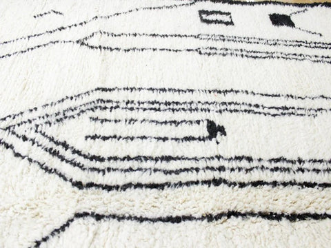 Beni ourain rug- Moroccan Rug- Custom size rug-Berber Rug - Custom rug- rugs for living room, Genuine lamb wool- Contemporary rug- All wool