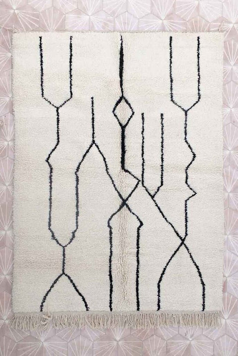 Handmade 8x10 rug- Moroccan Rug- berber rug-Berber Rug - Custom rug- rugs for living room, area rug- beni ourain rug- rugs