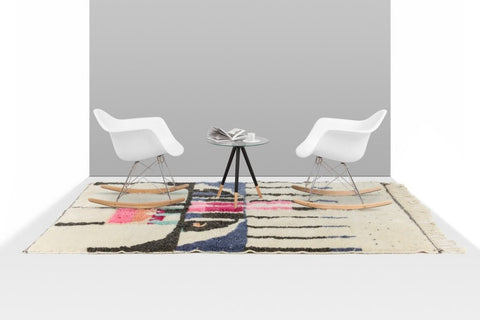 Beni ourain rug- Moroccan Rug- 8x10 rugs-Berber Rug - azilal rug- living room rug, area rug- handmade rug- rugs rugs