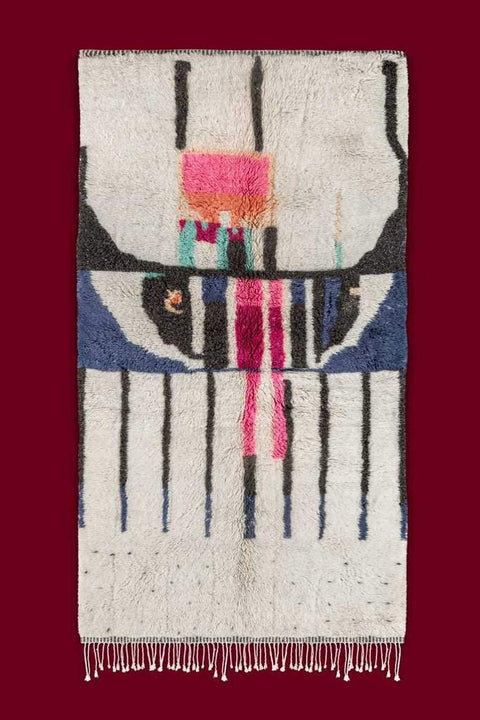 Beni ourain rug- Moroccan Rug- 8x10 rugs-Berber Rug - azilal rug- living room rug, area rug- handmade rug- rugs rugs
