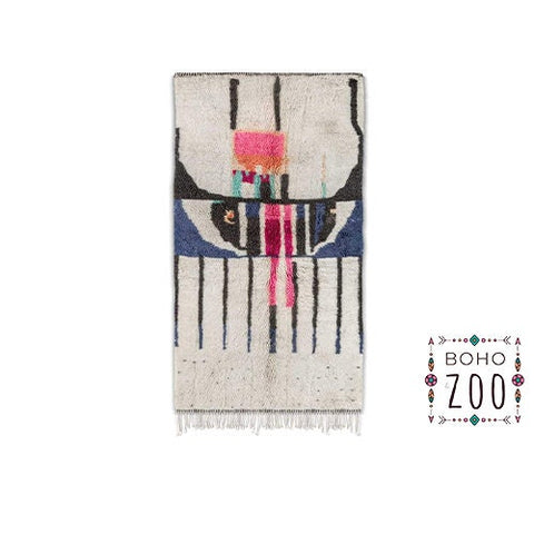 Beni ourain rug- Moroccan Rug- 8x10 rugs-Berber Rug - azilal rug- living room rug, area rug- handmade rug- rugs rugs