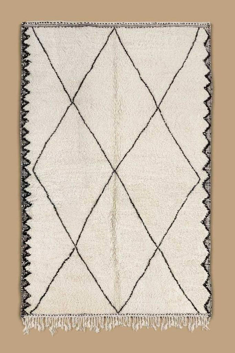 Beni ourain rug- Moroccan Rug- 8x10 rugs-Berber Rug - azilal rug- living room rug, area rug- handmade rug- rugs rugs