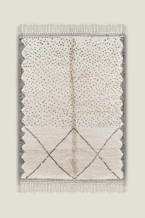 Beni ourain rug- Moroccan Rug- 8x10 rugs-Berber Rug - azilal rug- living room rug, area rug- handmade rug- rugs rugs