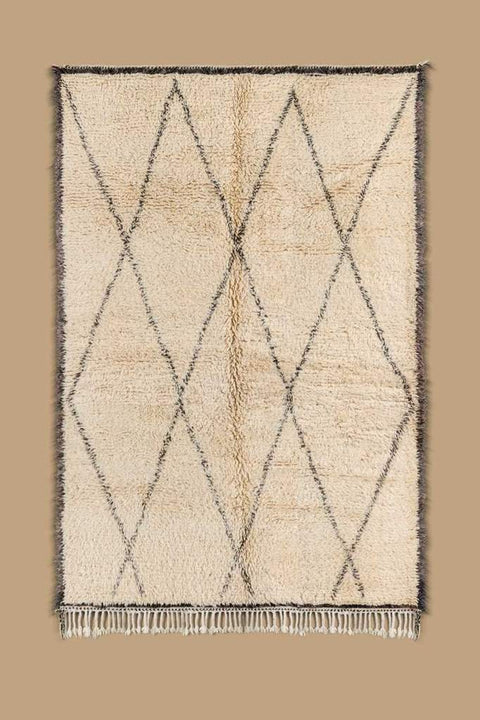 Beni ourain rug- Moroccan Rug- 8x10 rugs-Berber Rug - azilal rug- living room rug, area rug- handmade rug- rugs rugs