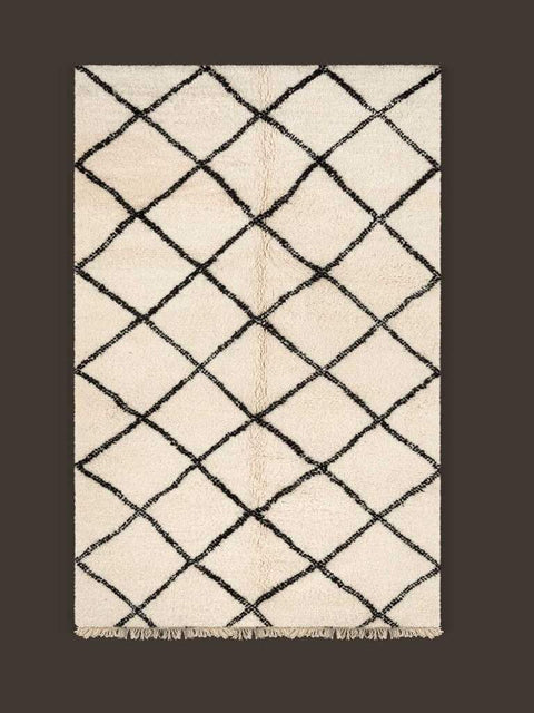 Beni ourain rug- Moroccan Rug- 8x10 rugs-Berber Rug - azilal rug- living room rug, area rug- handmade rug- rugs rugs
