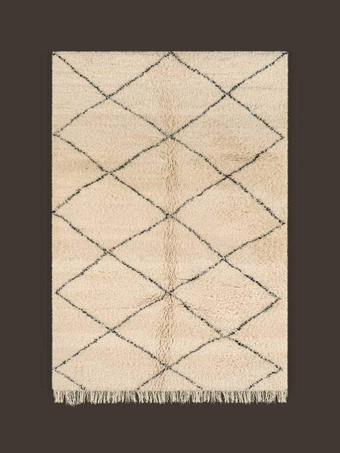 Beni ourain rug- Moroccan Rug- Custom size rug-Berber Rug - Custom rug- rugs for living room, Genuine lamb wool- Contemporary rug- All wool