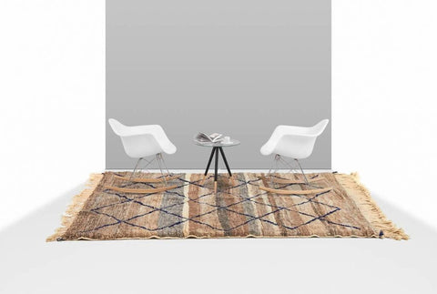 Beni ourain rug- Moroccan Rug- 8x10 rugs-Berber Rug - azilal rug- living room rug, area rug- handmade rug- rugs rugs