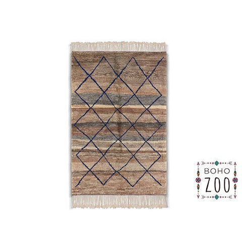 Beni ourain rug- Moroccan Rug- 8x10 rugs-Berber Rug - azilal rug- living room rug, area rug- handmade rug- rugs rugs
