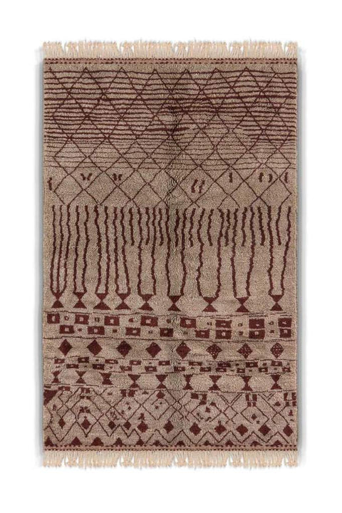 Beni ourain rug- Moroccan Rug- 8x10 rugs-Berber Rug - azilal rug- living room rug, area rug- handmade rug- rugs rugs