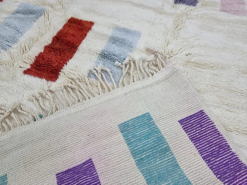 Beni ourain rug- Moroccan Rug- Custom size rug-Berber Rug - Custom rug- rugs for living room, Genuine lamb wool- Contemporary rug- All wool