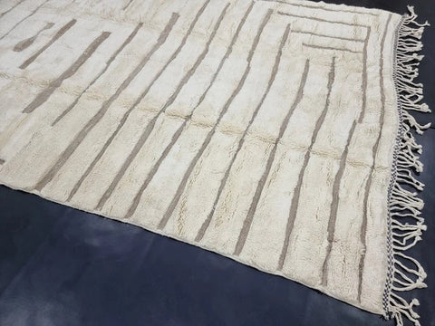 Beni ourain rug- Moroccan Rug- Custom size rug-Berber Rug - Custom rug- rugs for living room, Genuine lamb wool- Contemporary rug- All wool