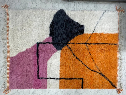 Beni ourain rug- Moroccan Rug- 8x10 rugs-Berber Rug - 9x12 rugs- rugs for living room, rugs rugs- Contemporary rug- halloween sale