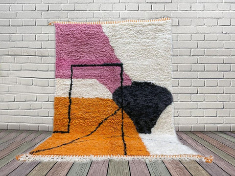 Beni ourain rug- Moroccan Rug- 8x10 rugs-Berber Rug - 9x12 rugs- rugs for living room, rugs rugs- Contemporary rug- halloween sale