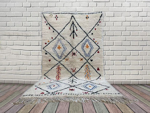 Beni ourain rug- Moroccan Rug- handmade rug-Berber Rug - Custom rug- rugs for living room, rugs rugs- 8x10 rug- 9x12 rugs