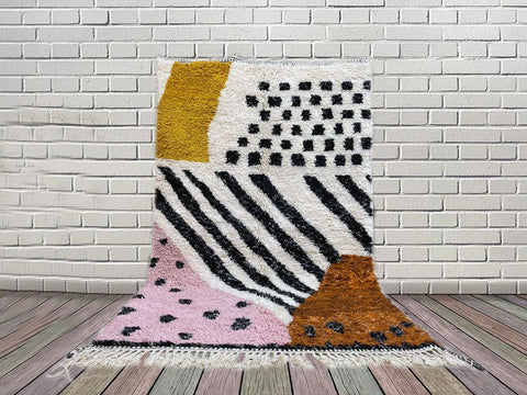 Beni ourain rug- Moroccan Rug- handmade rug-Berber Rug - Custom rug- rugs for living room, rugs rugs- 8x10 rug- 9x12 rugs