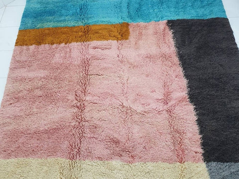 Beni ourain rug- Moroccan Rug- Custom size rug-Berber Rug - Custom rug- rugs for living room, Genuine lamb wool- Contemporary rug- All wool