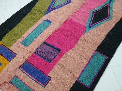 Beni ourain rug- Moroccan Rug- Custom size rug-Berber Rug - Custom rug- rugs for living room, Genuine lamb wool- Contemporary rug- All wool