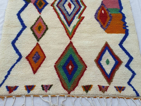 Beni ourain rug- Moroccan Rug- Custom size rug-Berber Rug - Custom rug- rugs for living room, Genuine lamb wool- Contemporary rug- All wool