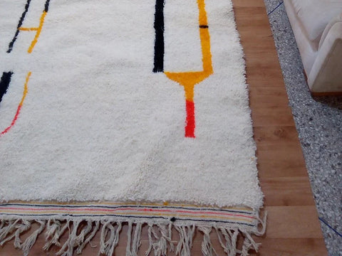 Beni ourain rug- Moroccan Rug- Custom size rug-Berber Rug - Custom rug- rugs for living room, Genuine lamb wool- Contemporary rug- All wool